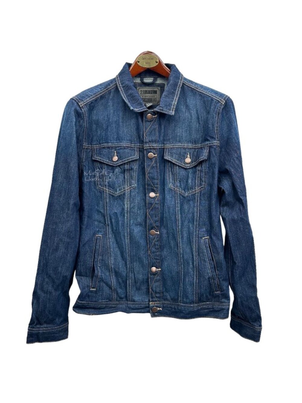 21Men Dark Wash Trucker Jacket Size XL